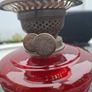 Beautiful Antique Victorian British made Cranberry Oil Lamp Image 8