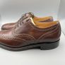 Loake 202T Brown Leather Brogues Shoes Wingtip UK 7.5 EU 41.5 - Made England Image 4
