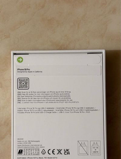 iPhone 18 Pro 1TB - Black