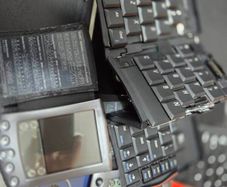 Palm Pilot M505 M500 with chargers and fold up keyboard