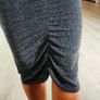 Black sparkle, Ruched front midi dress, size XS Image 4