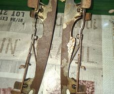 Antique No. 5 Acme Club skates featuring the Forbes patent 19th or early 20th century, The skates feature a steel construction with adjustable mechanisms and heel plates marked Left and Right 10 Postage Available or Collection