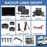 Dual Backup Camera Kit with 7-Inch Monitor, 1080P AHD, 150Deg Wide-Angle View & Parking Guidelines for Trucks, Cars, RVs & Trailers Image 9
