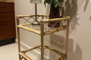 Rattan side table