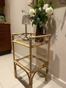 Rattan side table