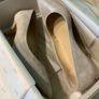 Hobbs Silver metallic suede shoes and matching bag Image 7