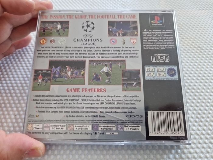 UEFA Champions League Season 1998 1999 PlayStation1 Ps1 PlayStation2 Ps2 Games Original