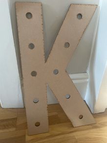 Wooden letter K