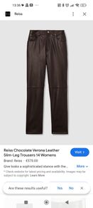 chocolate brown real leather trousers