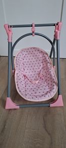 Doll highchair, swing, carrier, change mat