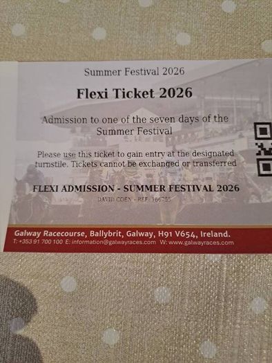 Galway Races Flexi Tickets x 3