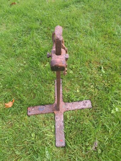 Genuine Antique Cart Jack Very Unusual And Rare Garden Ornament