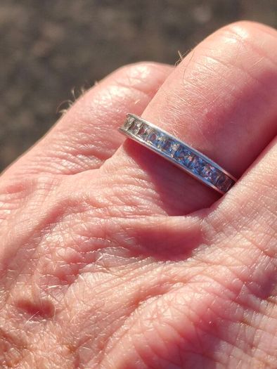 Sterling Silver CZ Half Eternity Ring
