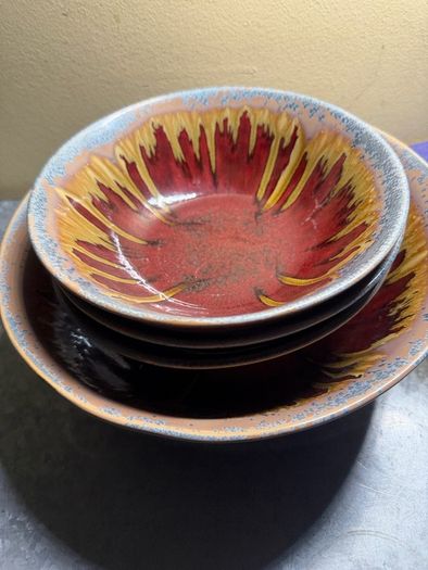 Large Bowl & 3 Smaller Matching Bowls