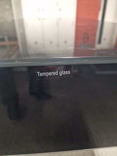 Black glass table