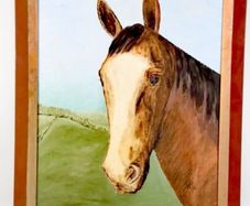 Large oil painting of a horse 1956