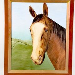 Large oil painting of a horse 1956