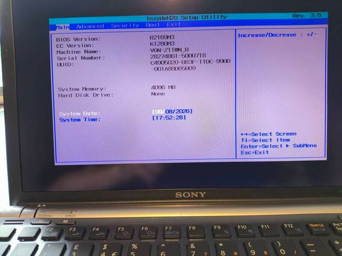 Sony Vaio Vgn Z11WN_B