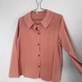 New Dusty Rose Button Down Long Sleeve Shirt Image 3