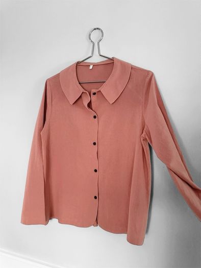 New Dusty Rose Button Down Long Sleeve Shirt