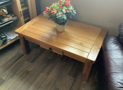New solid wood coffee table