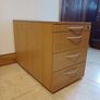 Long Wooden Four Drawer Pedestal Image 2