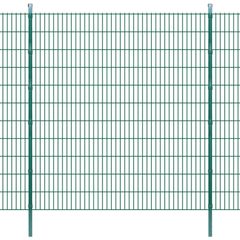 2D Garden Fence Panels & Posts 2008x830 mm 6 m Green