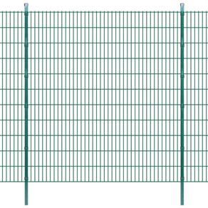 2D Garden Fence Panels & Posts 2008x830 mm 6 m Green