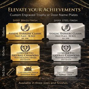Personally laser engrave name plates