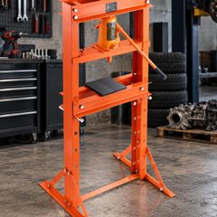 20 Ton Hydraulic Shop Press  Heavy-Duty H-Frame Garage Press with Adjustable Worktable