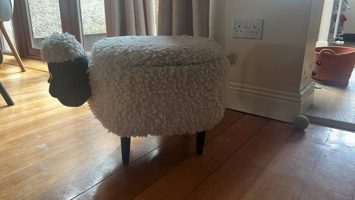 Sheep footstool
