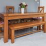 Kingston Oak Dining Table, Bench and Chairs Image 5