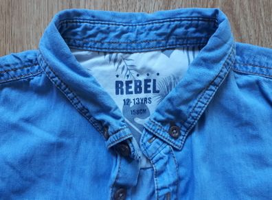 "Rebel"  Light Blue Denim Shirt. Age 12-13