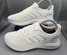 Adidas Womens Runfalcon 2 Running Shoes -White Silver Metallic - Sz 5