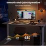 120 x 60 cm Standing Desk, Electric Height Adjustable Desk with 2 Hooks Image 5