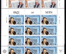 1982 Isle of Man Europa Historic Events Commemoration Commemorative Stamp Sheetlets Mint Never Hinged (MNH)