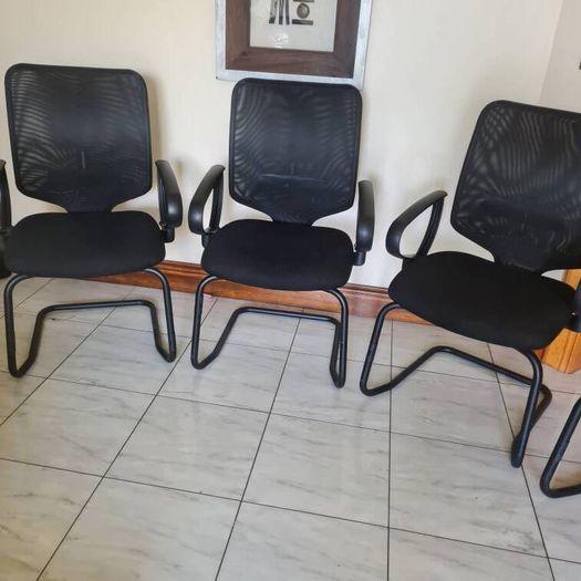 set of 3 sven christiansan netback meeting chairs