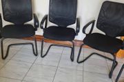 set of 3 sven christiansan netback meeting chairs