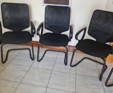 set of 3 sven christiansan netback meeting chairs