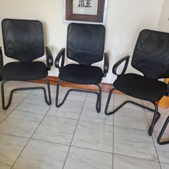 set of 3 sven christiansan netback meeting chairs