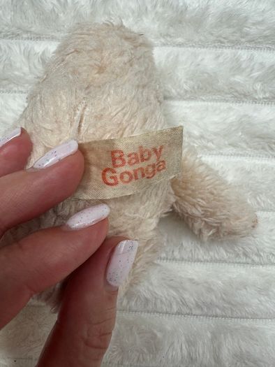 Vintage Russ Berrie Baby Gonga approx. 5 Gorilla  Damaged Leg Used Please see photos