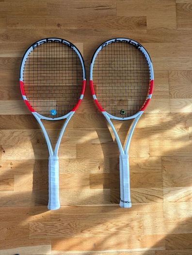2 Tennis Rackets  Babolat Pure Strike 100 Racquet