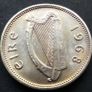 [#557..] - Ireland 1968 | Irish 3d | Three Pence | Hare | KM.12a | UNC Image 2