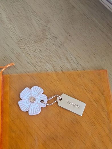 Coach Bag Charms/Tags /Rose Gold & Pink Flower/NEW