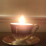 Vintage tea cup and saucer candle Image 9