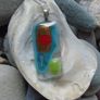 Fused glass pendant, Necklace, Jewellery,Stainless steel chain, Pendant Image 3