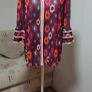 Pala D Oro Burgundy Print Blouse Size S/M Image 2