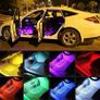 Interior Car LED Light Strip Music Sound-activated and Remote Control 4 in1 Waterproof Light Bar RGB Car Atmosphere Lights Image 4