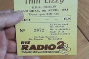 Thin Lizzy  replica concert ticket