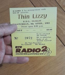 Thin Lizzy  replica concert ticket